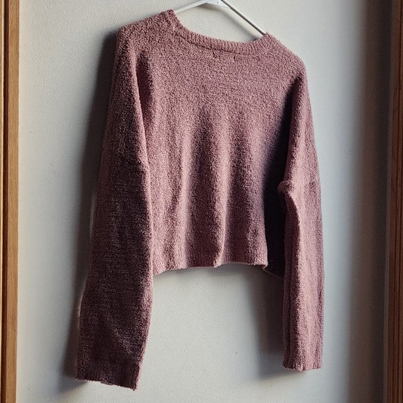 Sincerely Jules Mauve Long Sleeve Crop Top Size Small - Picture 12 of 15